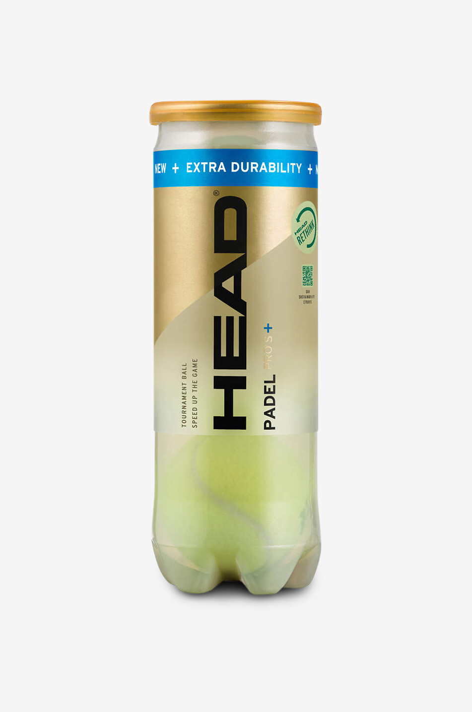 Tube de trois balles de padel Head Pro S+