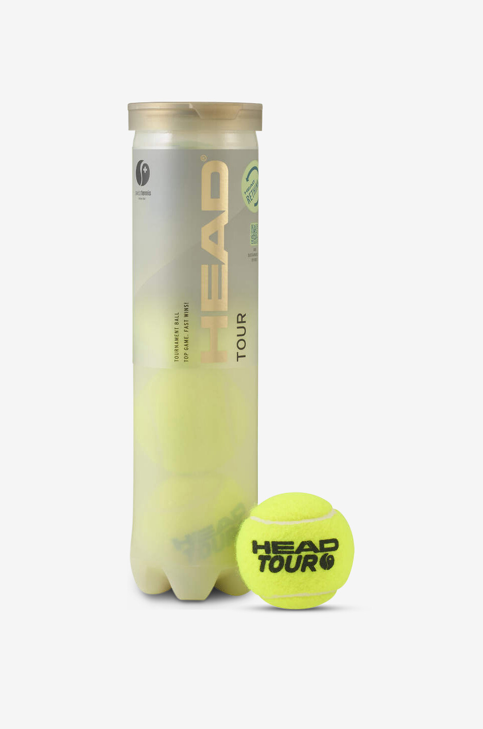 Head Tour pack of eighteen tubes of four tennis balls