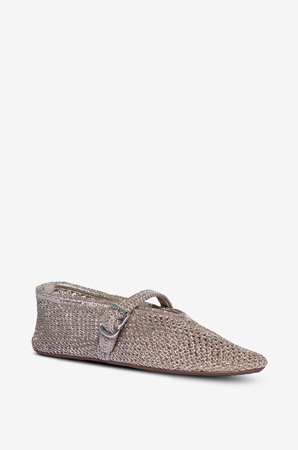 ALAÏA Riemchen-Häkel-Ballerinas aus Lurex Damen ROSA 1