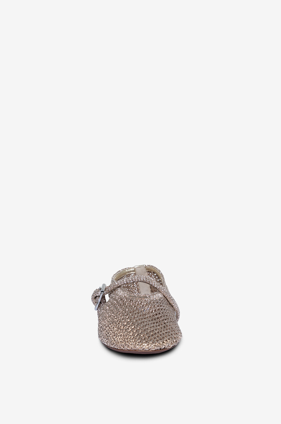ALAÏA Riemchen-Häkel-Ballerinas aus Lurex Damen ROSA 2