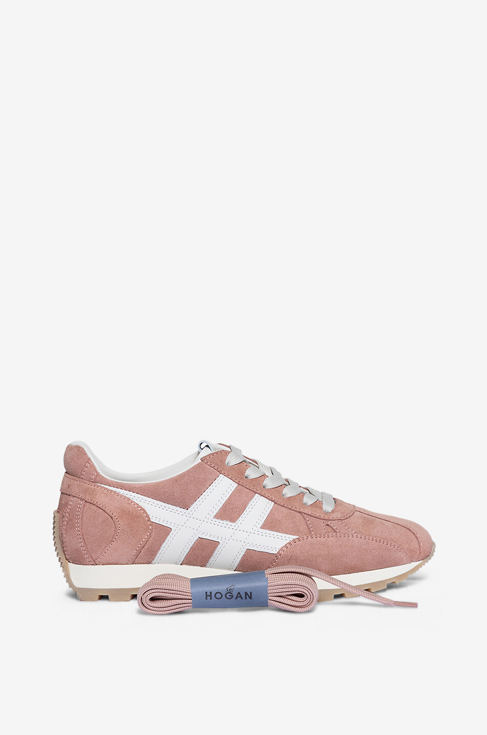 Hogan 86er low-top lace-up sneakers in suede and leather