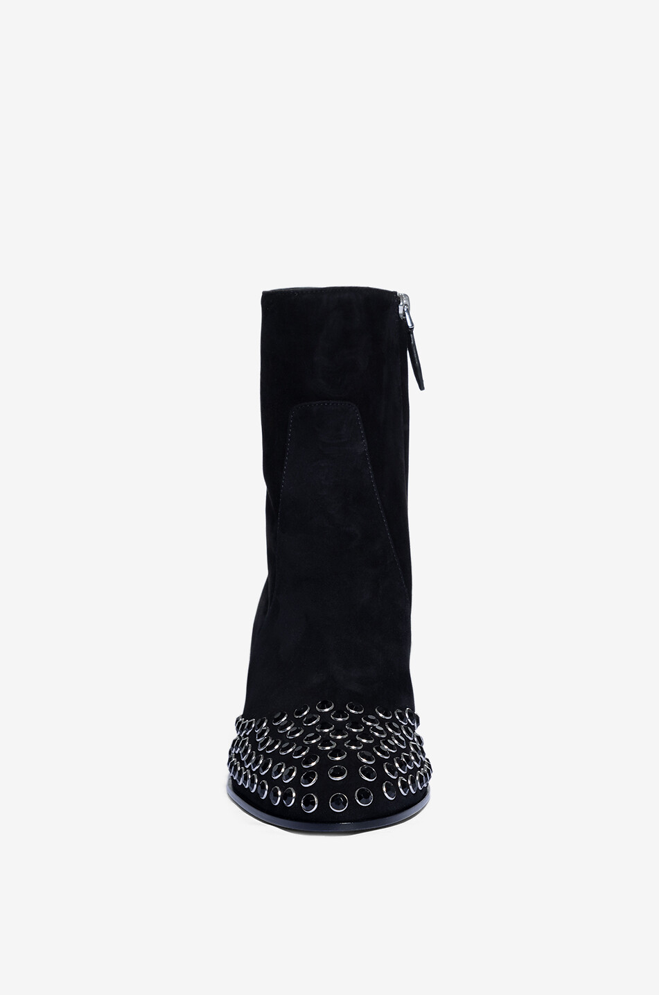 Absatzstiefeletten aus Wildleder und Strass 60