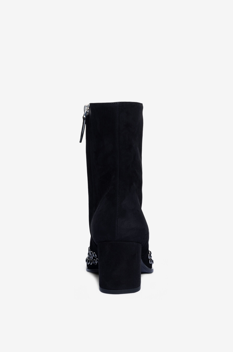 Absatzstiefeletten aus Wildleder und Strass 60