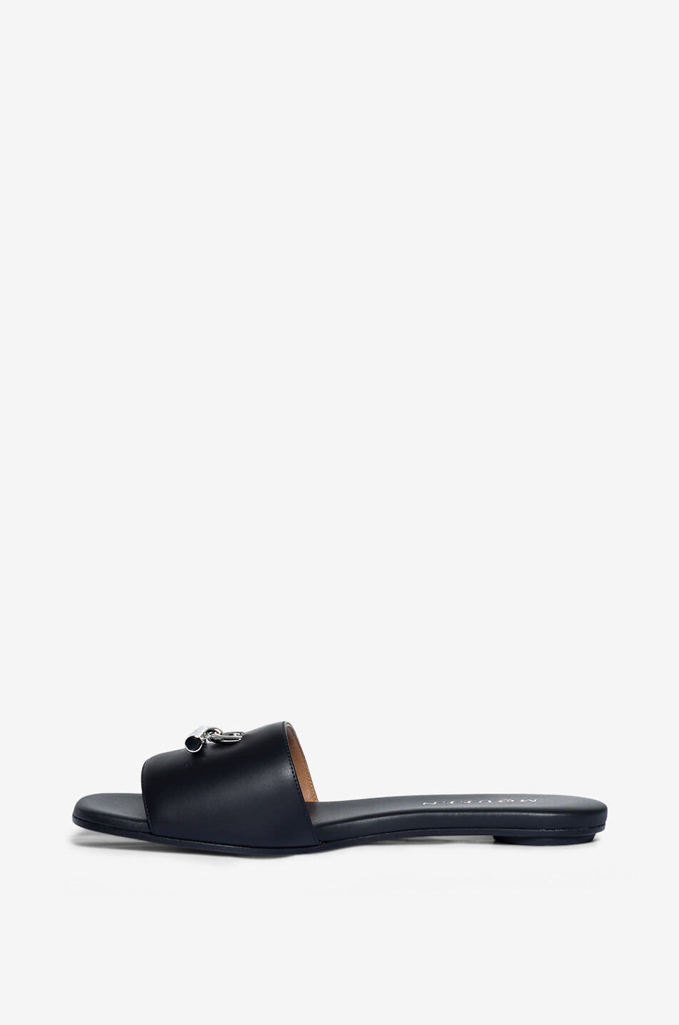 ALEXANDER McQUEEN T-Bar flat smooth leather mules Women BLACK 3