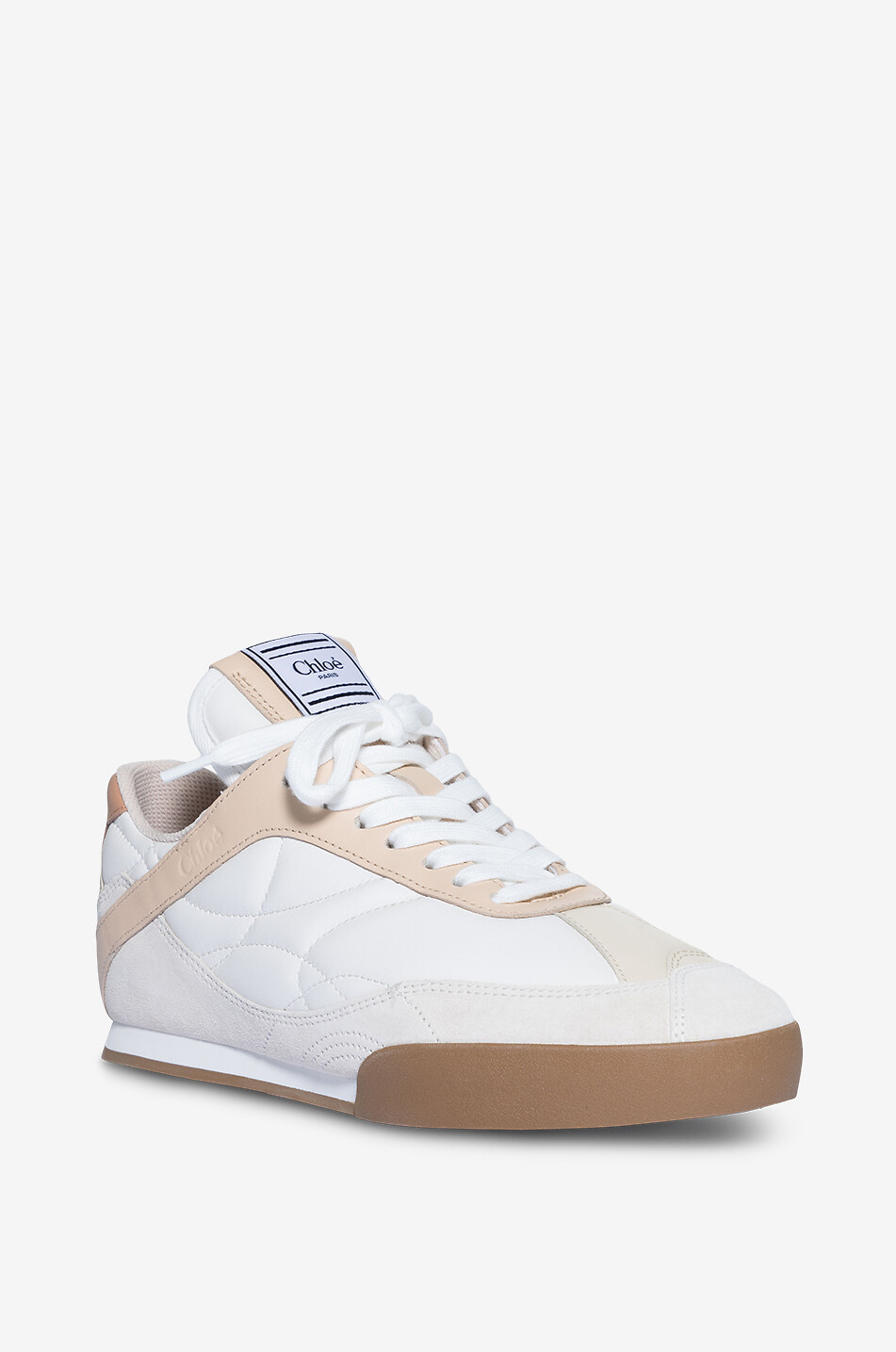 Chloé Kick low-top nappa and suede sneakers