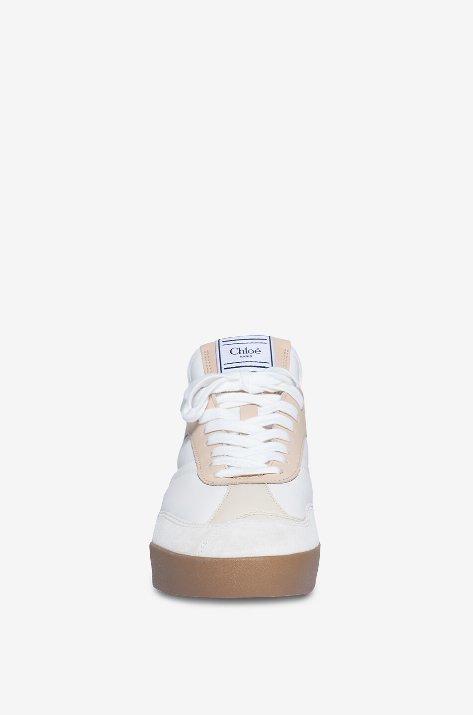 CHLOE Chloé Kick low-top nappa and suede sneakers Women ORANGE 2