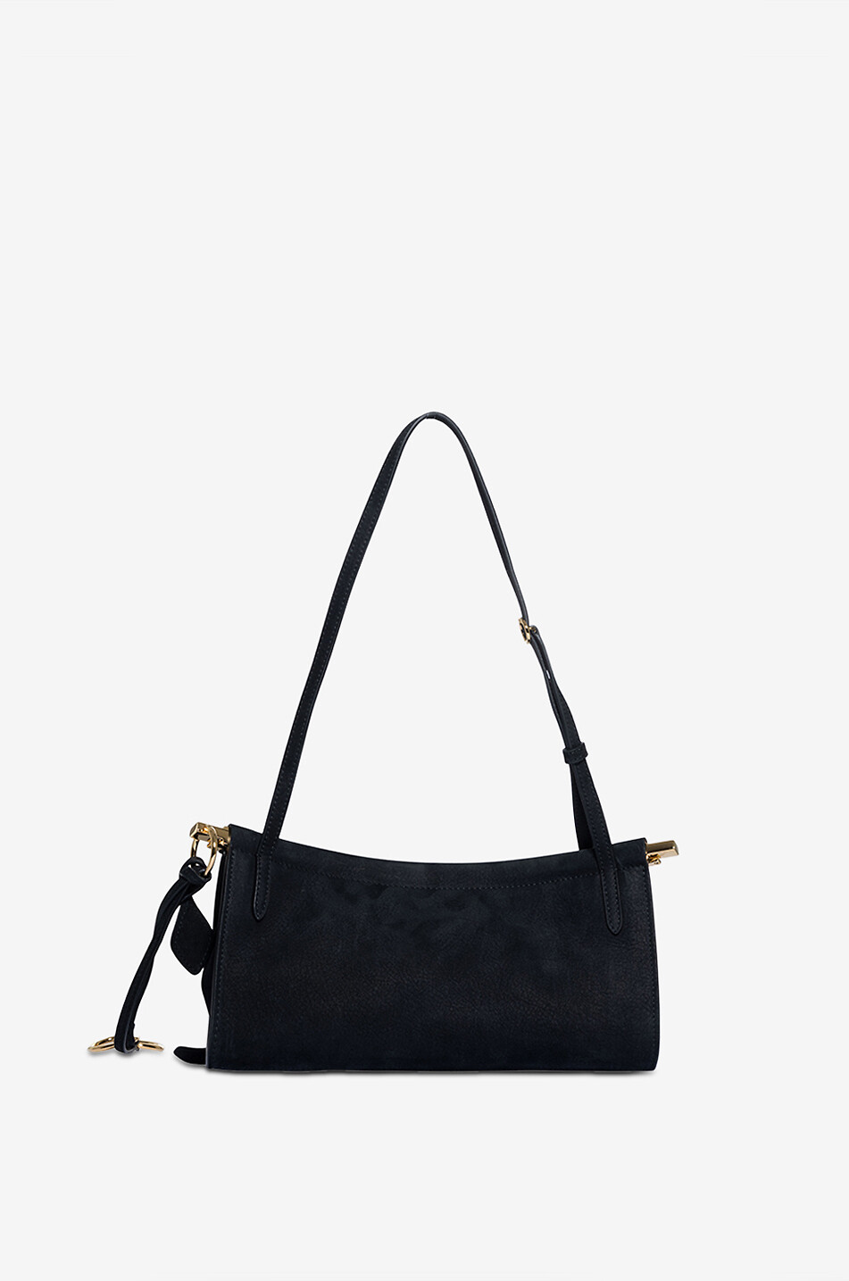 ALAÏA Le Click East West Small nubuck leather shoulder bag Women BLACK 3