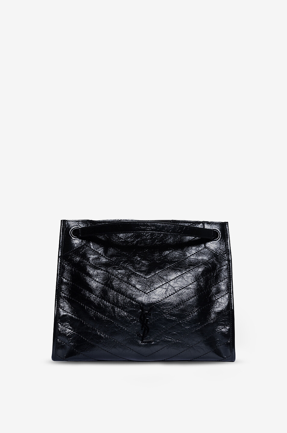SAINT LAURENT PARIS Sac porté épaule en cuir vintage matelassé Niki Medium Femme NOIR 1