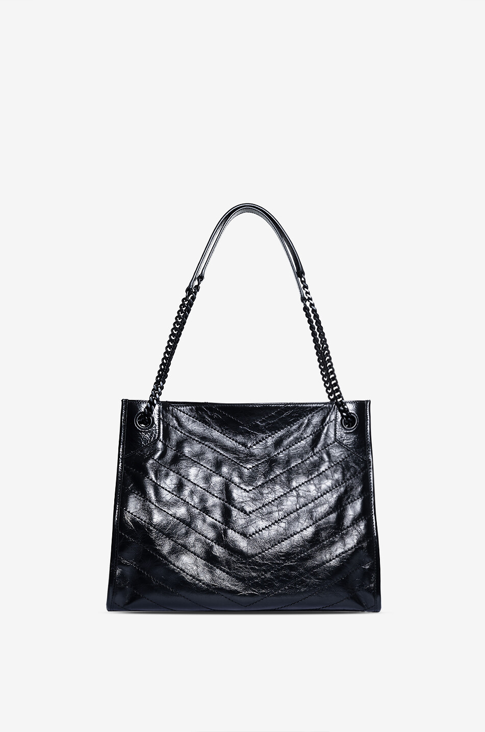 SAINT LAURENT PARIS Sac porté épaule en cuir vintage matelassé Niki Medium Femme NOIR 3