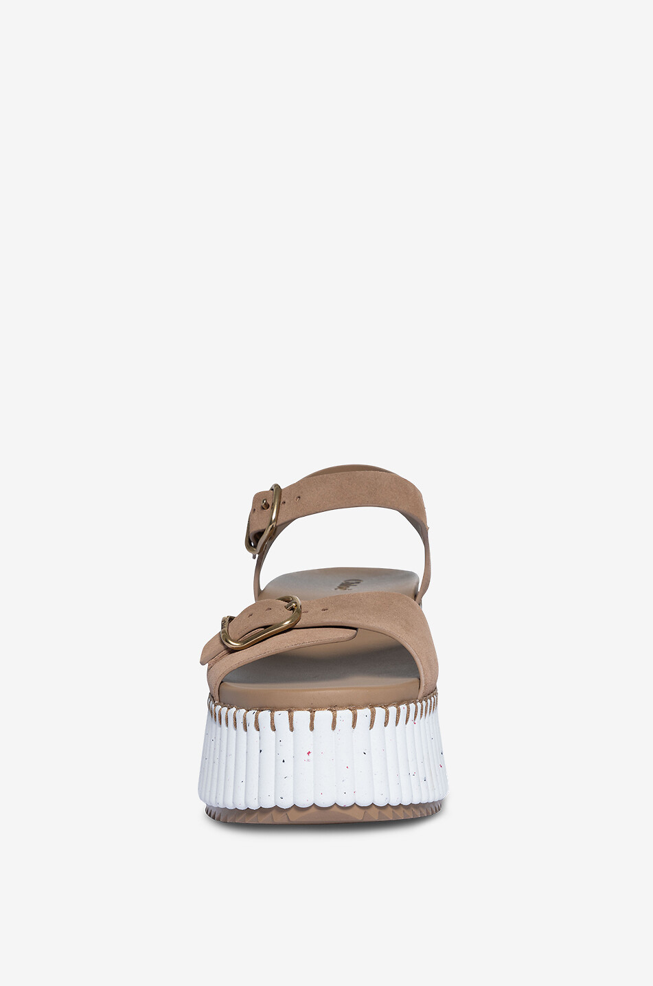 CHLOE Nama 45 suede wedge sandals Women [akeneo-beigefonce] 2