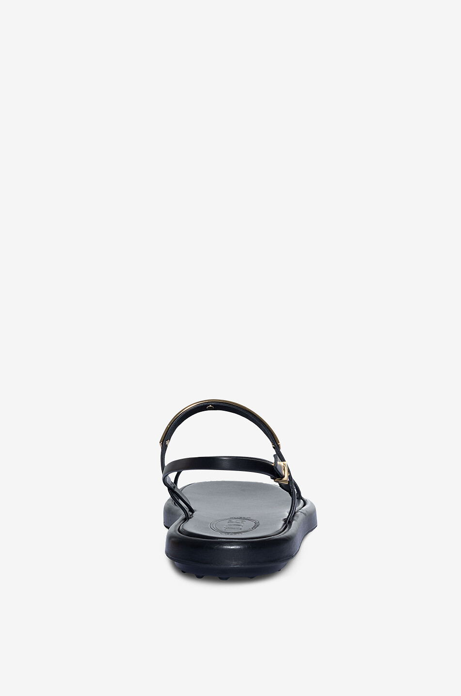 TOD'S Flache Glattledersandalen Gommino Barretta Damen SCHWARZ 4