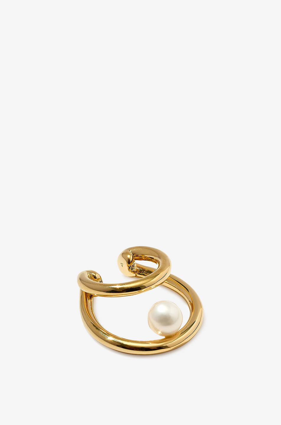 OTIUMBERG Clip de cartilage en vermeil et perle Double Pearl Cuff Femme DORE 1