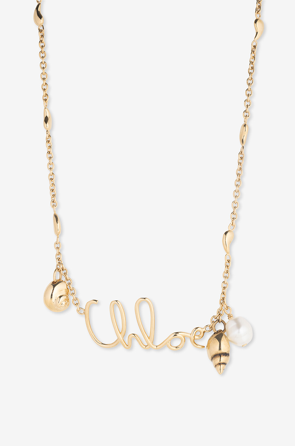 CHLOE Collier doré orné d'une perle The Chloé Shels Femme DORE 1
