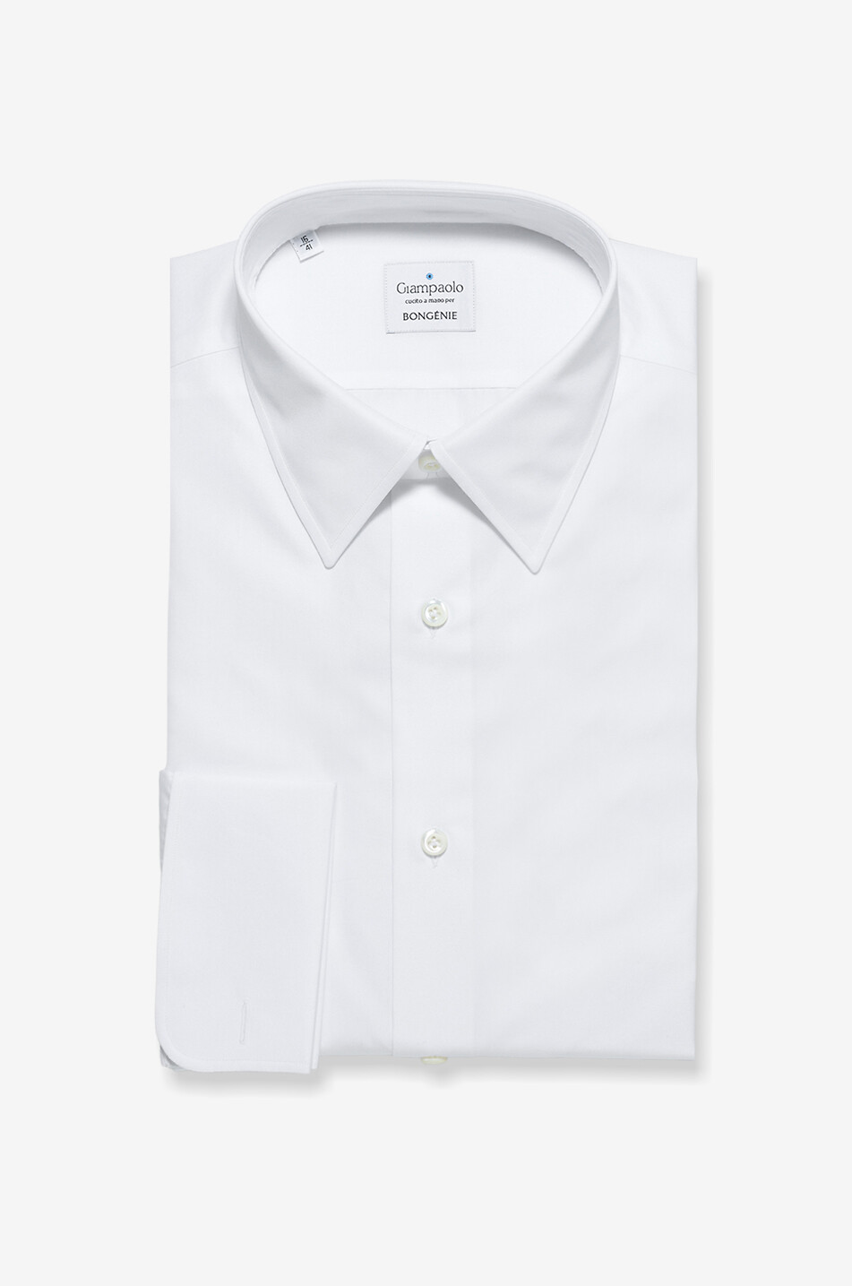 Chemise à manches longues en coton à col français