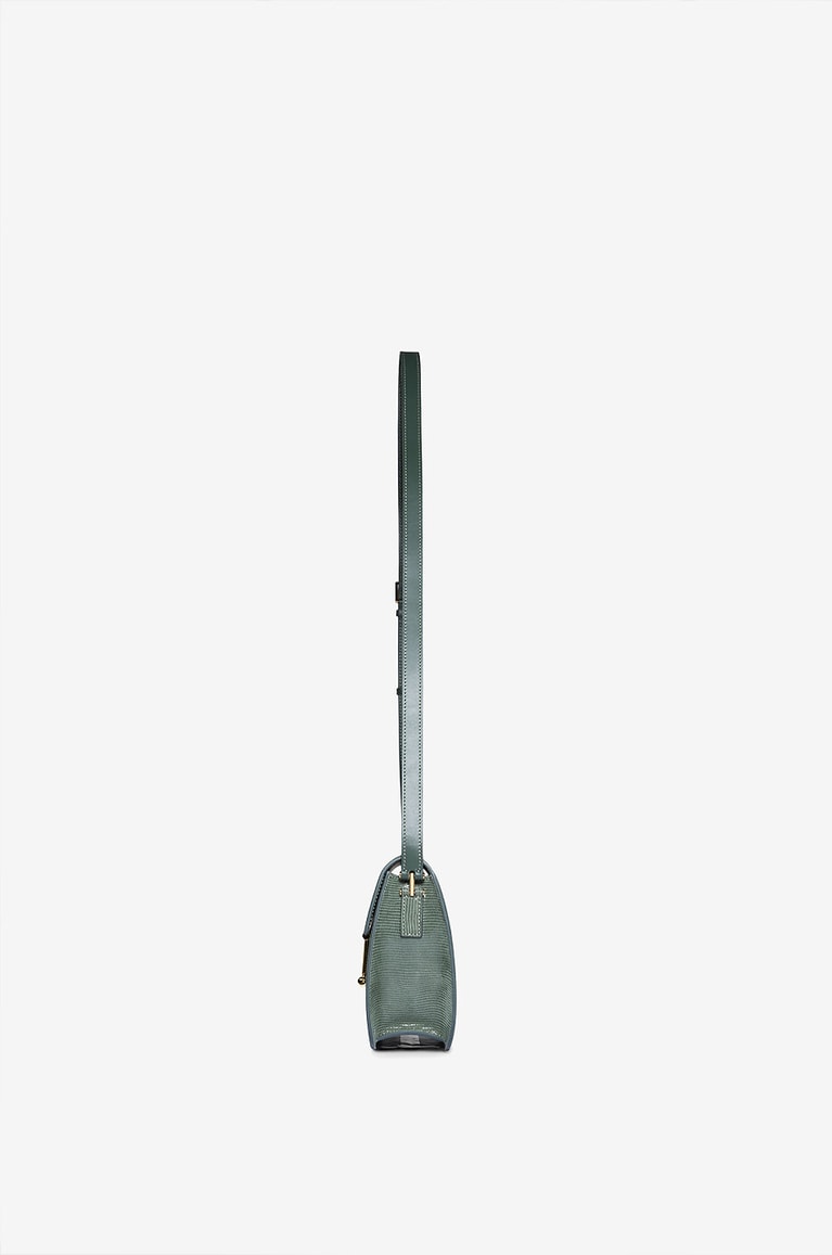 Sac à Main épaule Bestini Paris - Effet Lézard Vert - Cuir Synthétique - Occasion