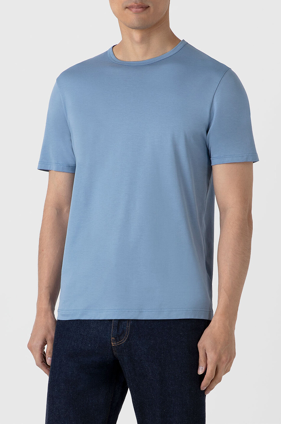 SUNSPEL Classic short-sleeved crewneck T-shirt Men LIGHT BLUE 3
