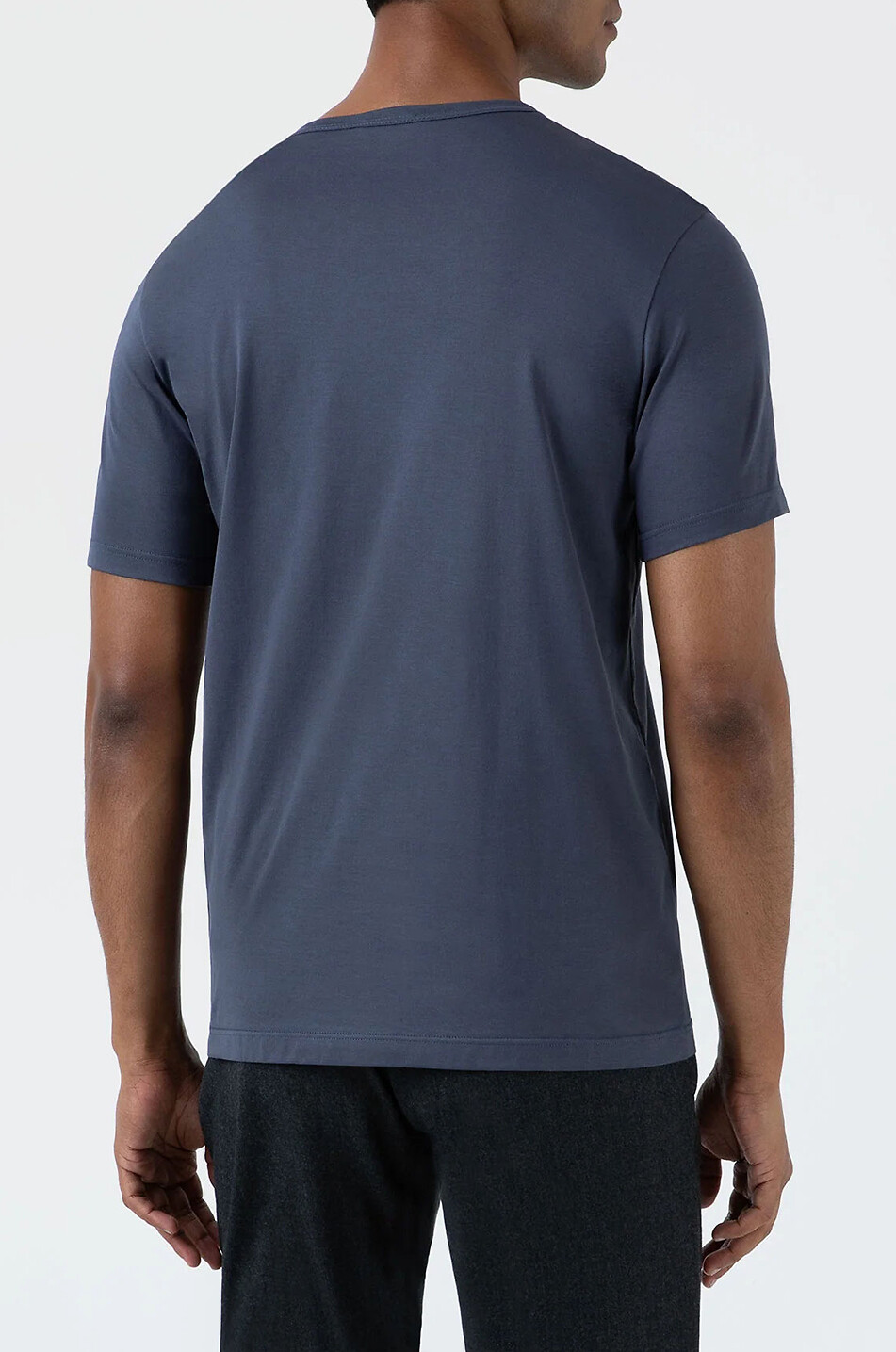 SUNSPEL Kurzarm-Rundhals-T-Shirt Classic Herren MITTELBLAU 4