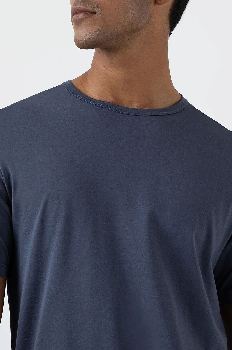 SUNSPEL Kurzarm-Rundhals-T-Shirt Classic Herren MITTELBLAU 6
