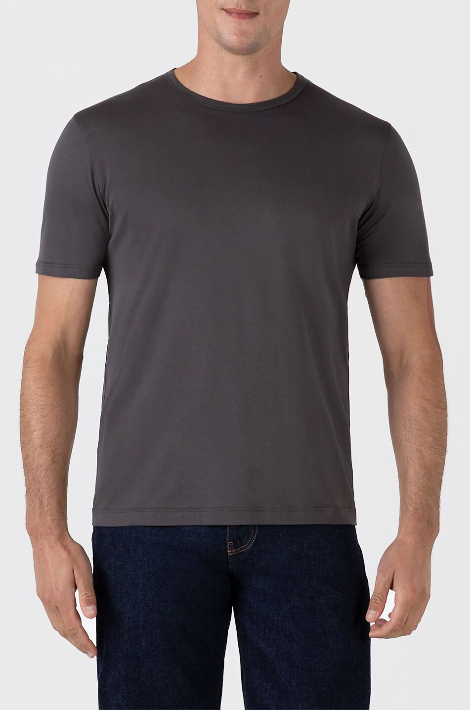 SUNSPEL T-shirt à manches courtes et col rond Classic Homme GRIS FONCÉ 2