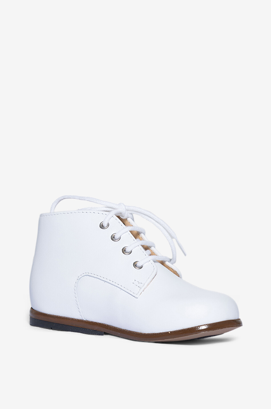 TARTINE ET CHOCOLAT Cotton and leather baby derby shoes Baby WHITE 1