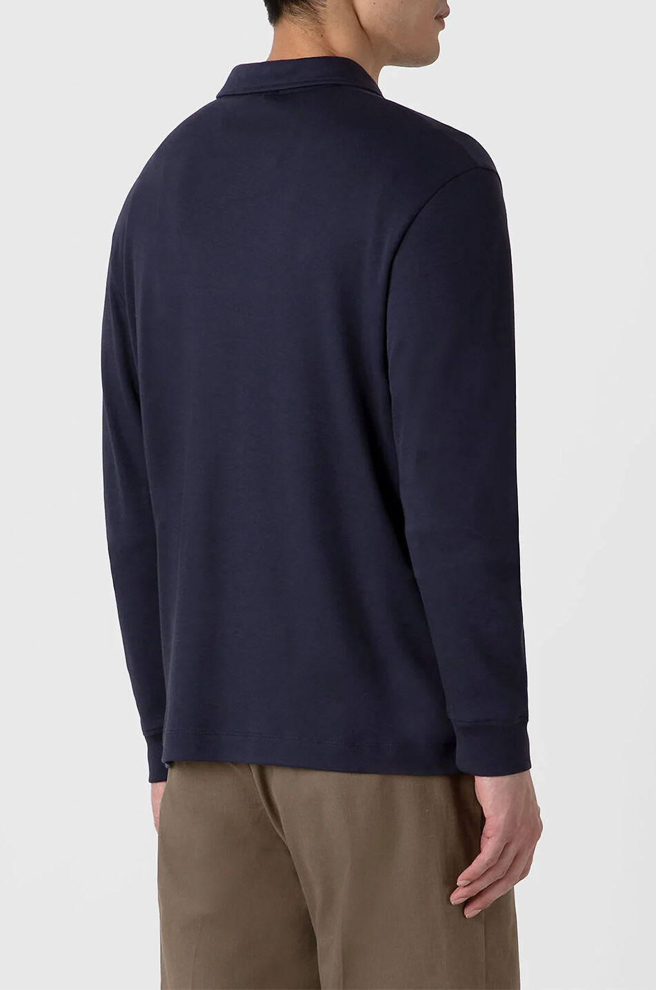 SUNSPEL Polohemd aus gebürstetem Jersey Heavyweight Rugby Herren DUNKELBLAU 4