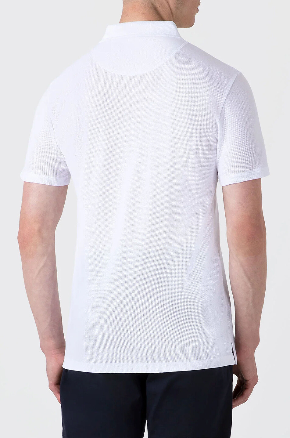 SUNSPEL Riviera Supima cotton piqué slim fit polo shirt Men WHITE 5