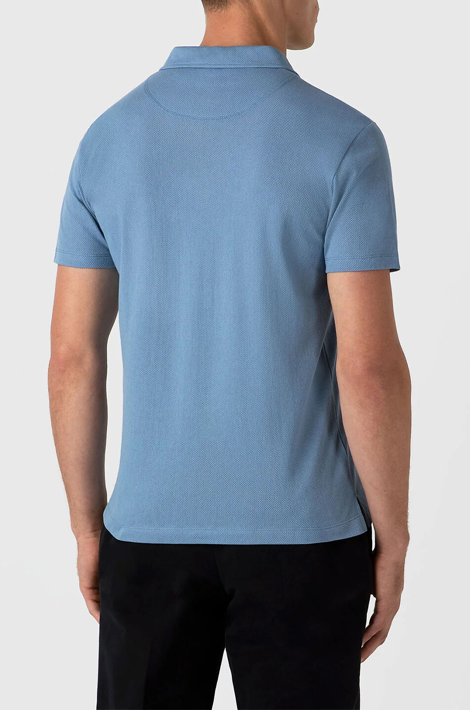 SUNSPEL Riviera Supima cotton piqué slim fit polo shirt Men LIGHT BLUE 4