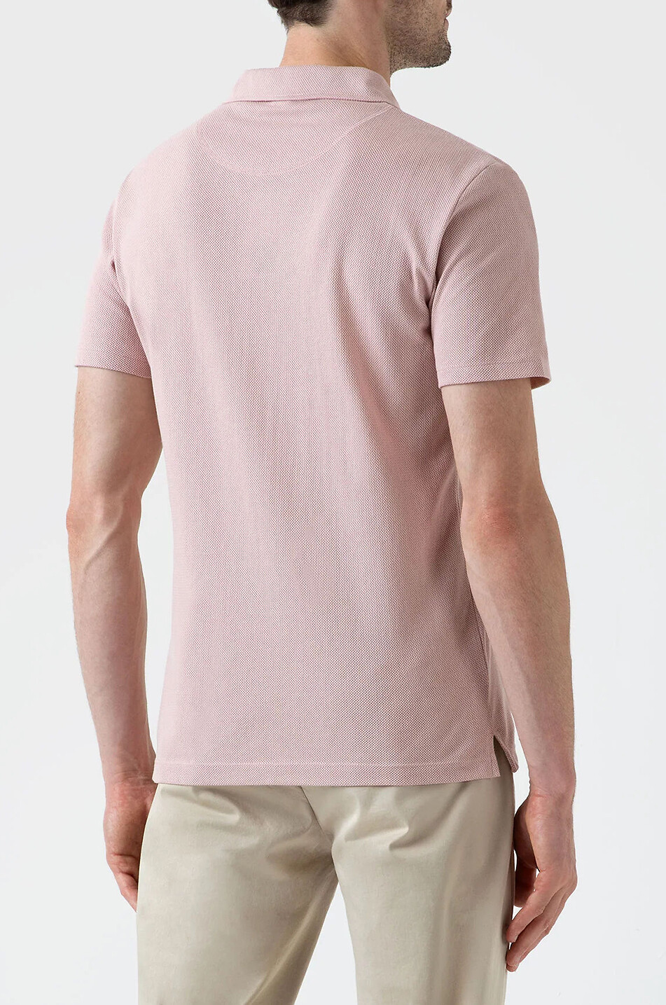 SUNSPEL Riviera Supima cotton piqué slim fit polo shirt Men LIGHT PINK 4