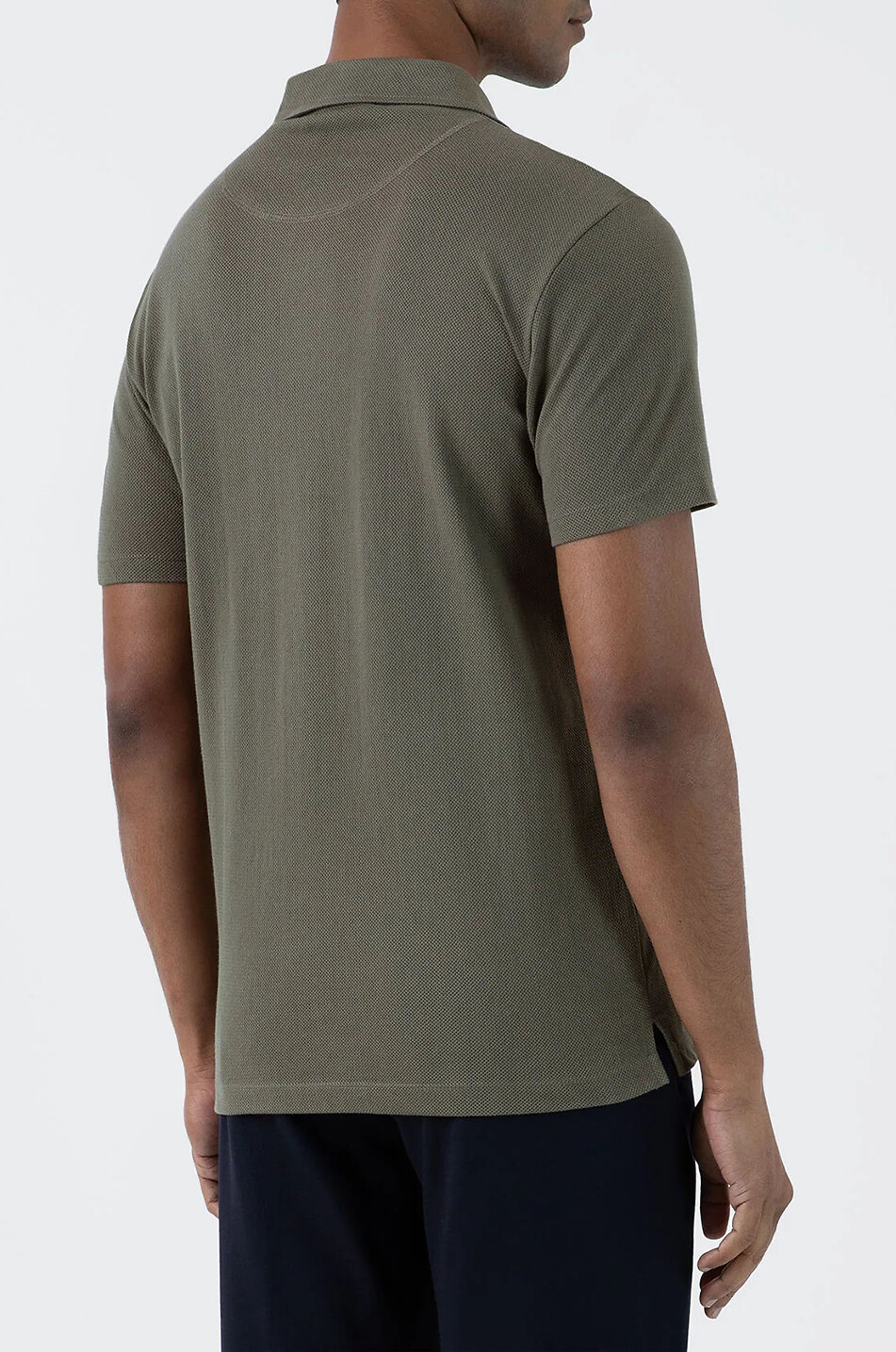 SUNSPEL Polo slim en coton Supima piqué Riviera Homme VERT MOYEN 3