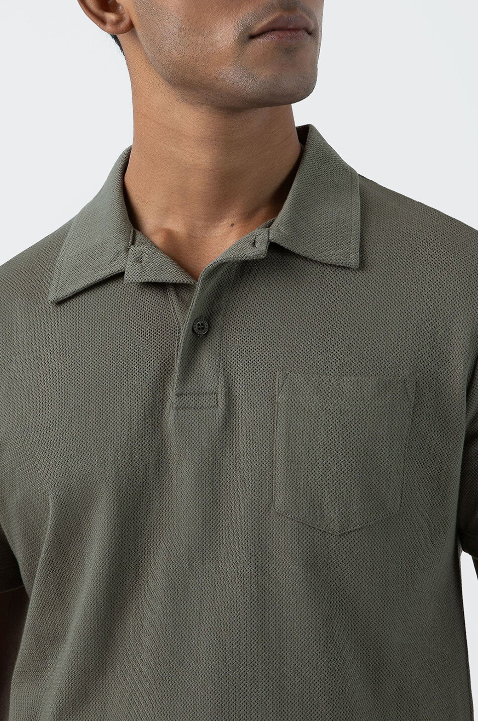 SUNSPEL Polo slim en coton Supima piqué Riviera Homme VERT MOYEN 5