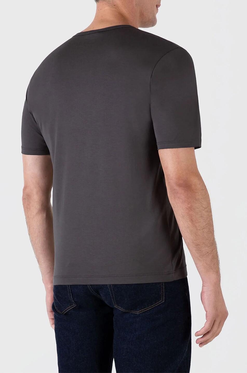 SUNSPEL T-shirt à manches courtes et col rond Classic Homme GRIS FONCÉ 3