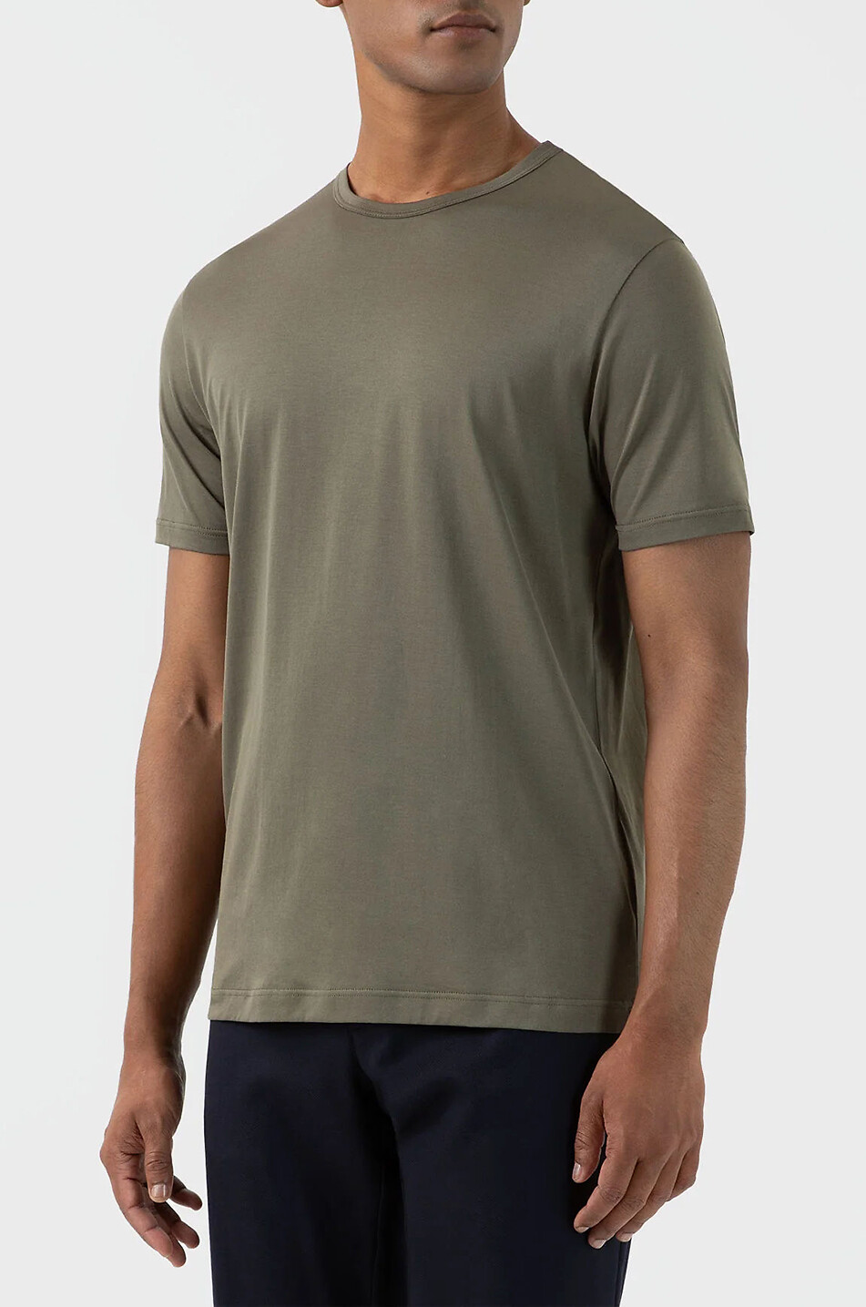 SUNSPEL Classic short-sleeved crewneck T-shirt Men KHAKI 2