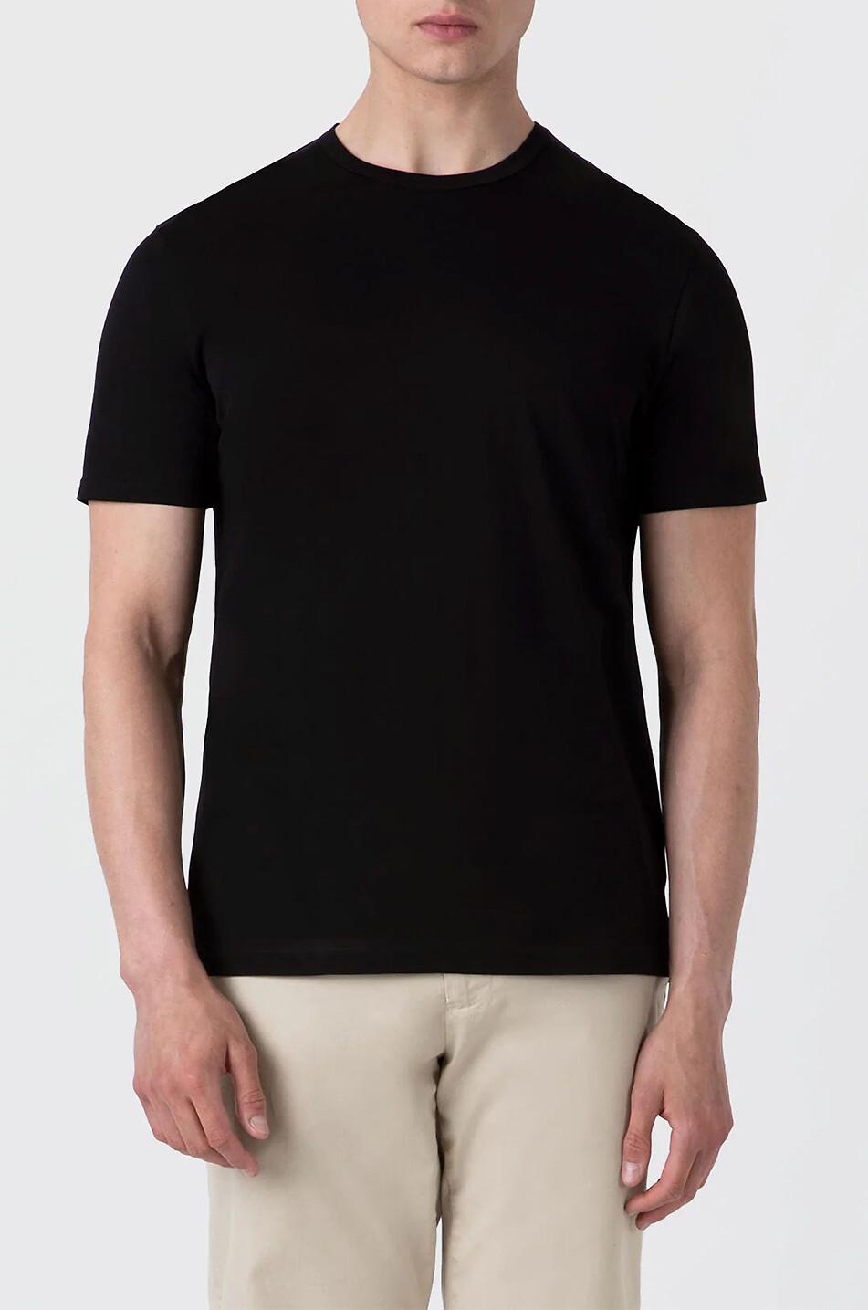 SUNSPEL Classic short-sleeved crewneck T-shirt Men BLACK 2