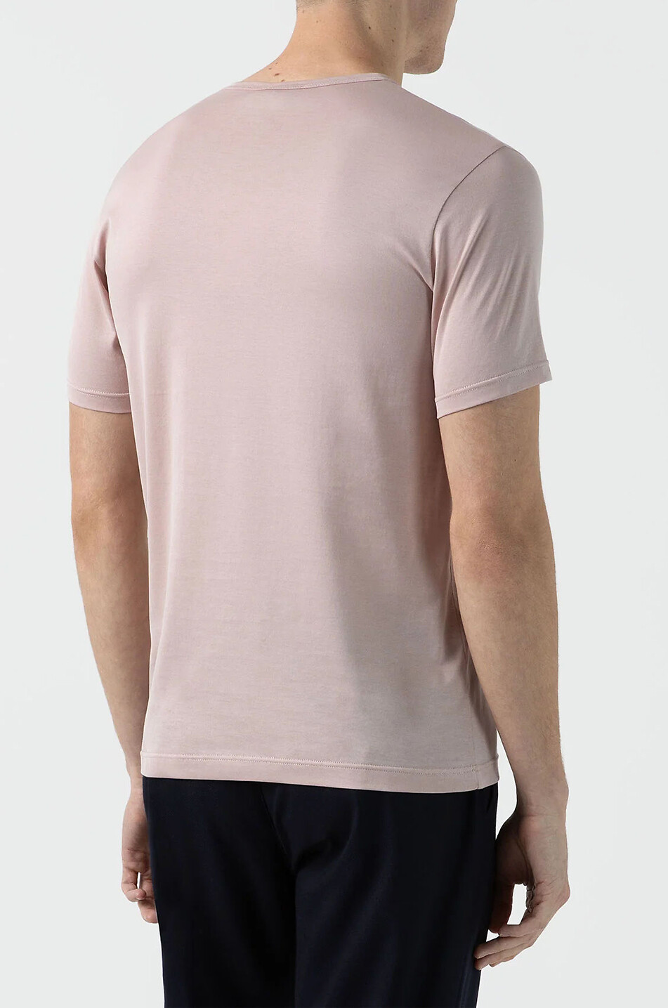 SUNSPEL Kurzarm-Rundhals-T-Shirt Classic Herren HELLROSA 3