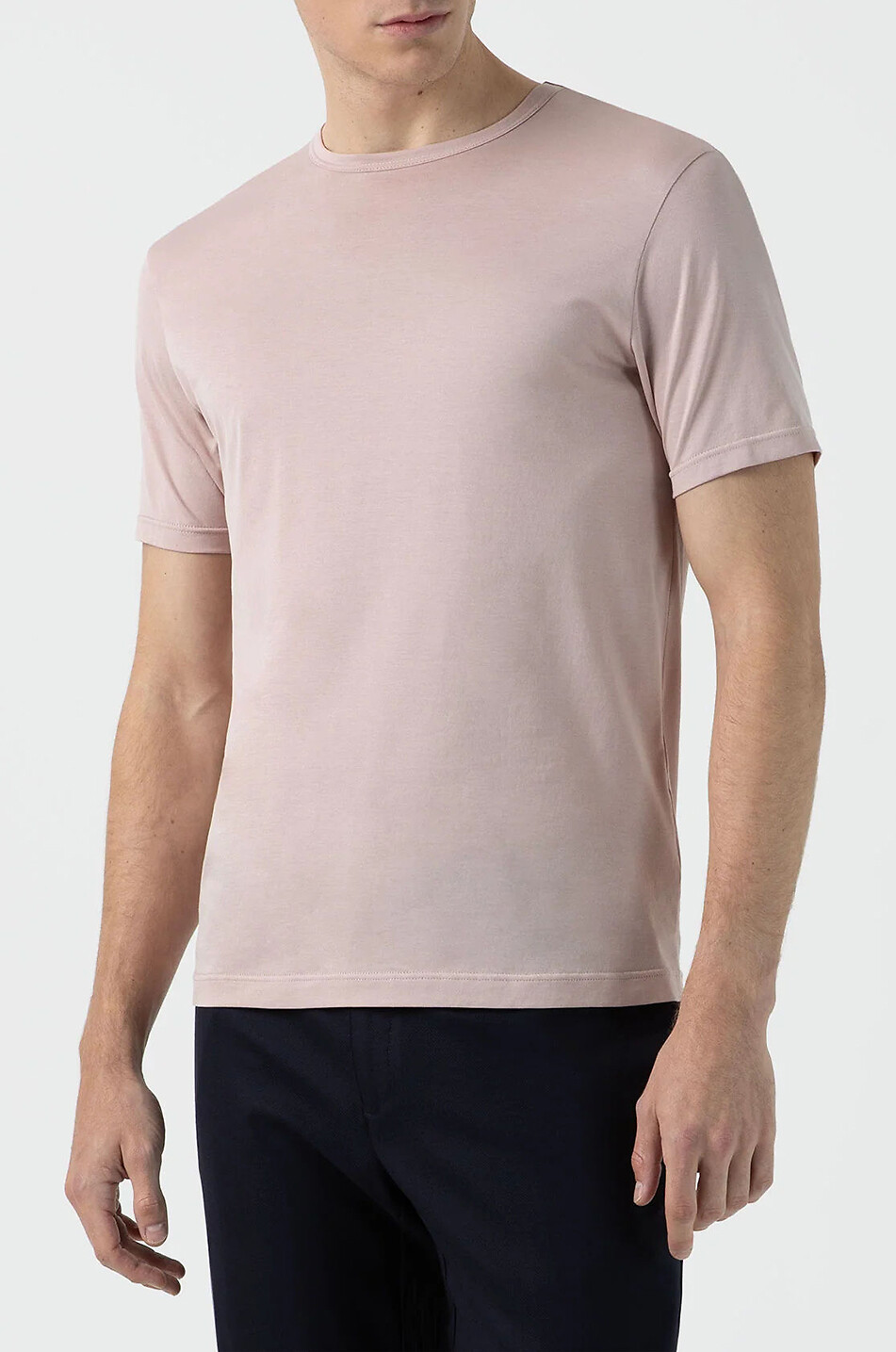 SUNSPEL Kurzarm-Rundhals-T-Shirt Classic Herren HELLROSA 2