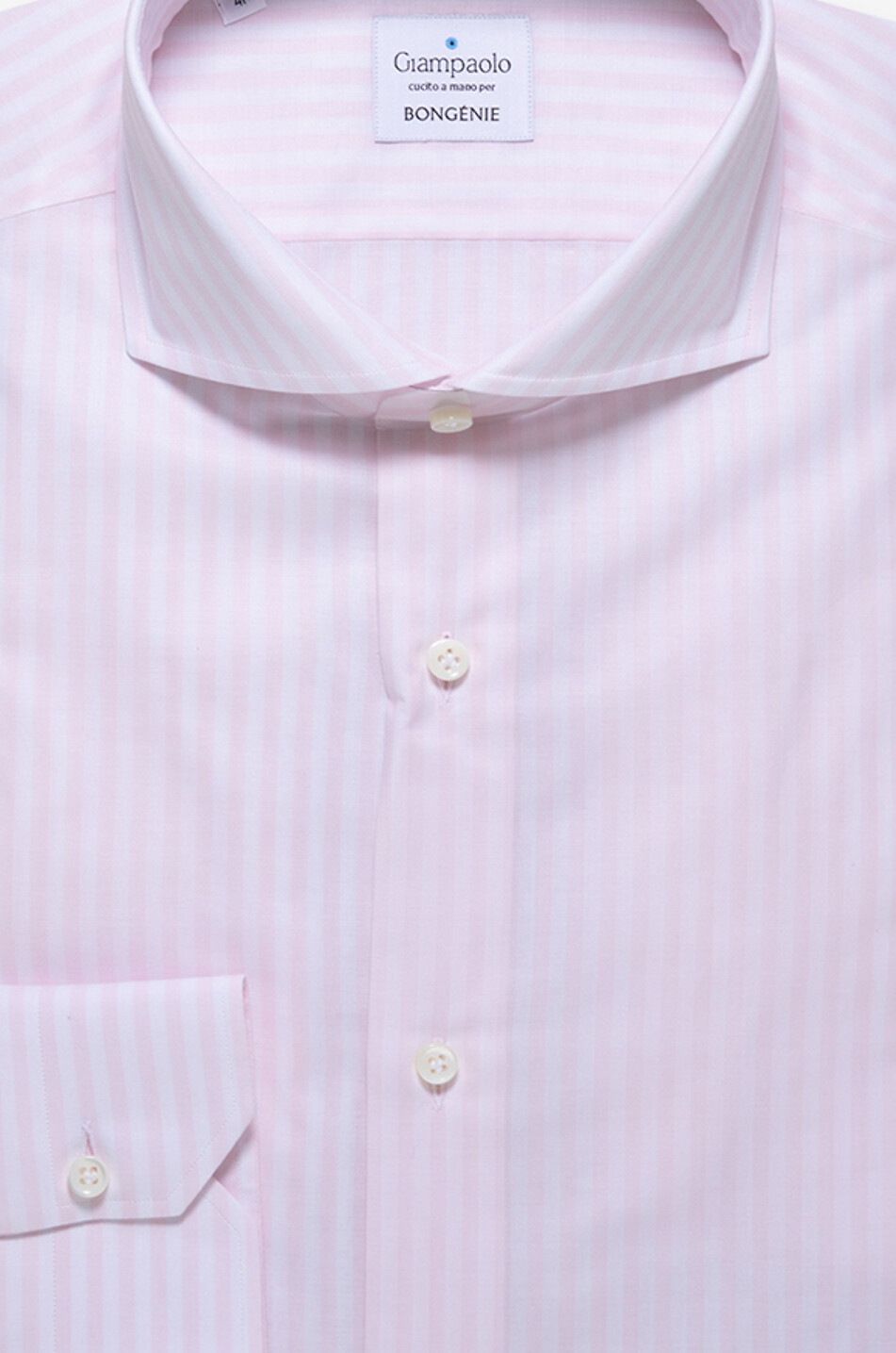 Striped cotton long-sleeved shirt