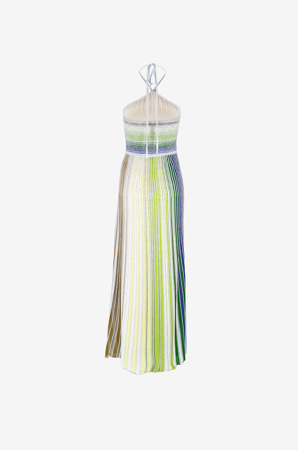 MISSONI Glittering striped lurex halteneck knit dress Women MULTI COLOURED 2