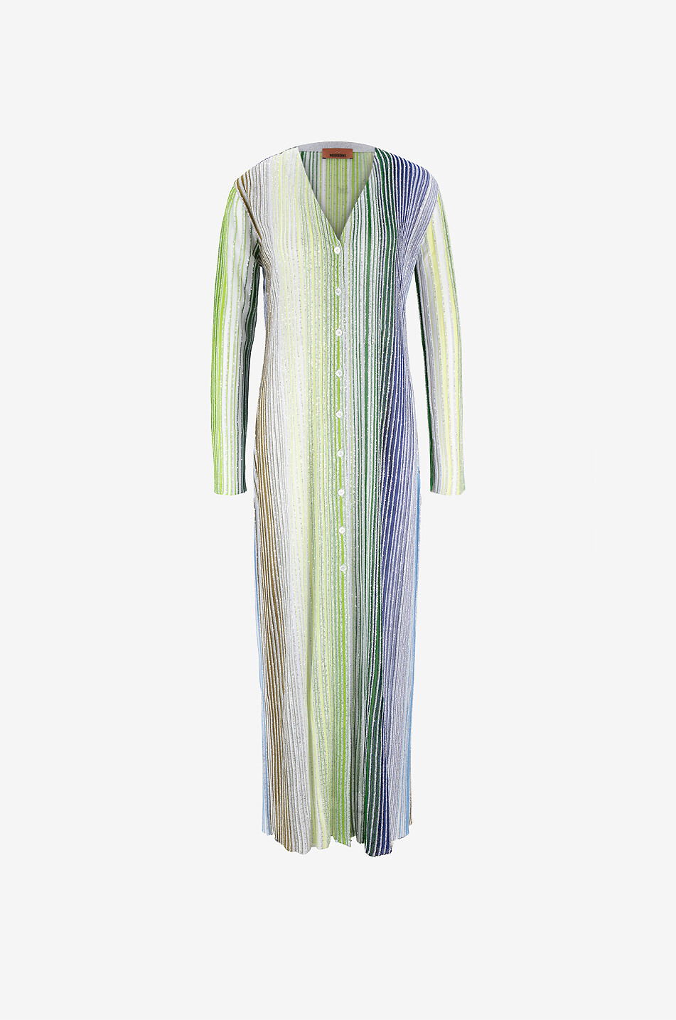 Manteau en maille lurex rayé