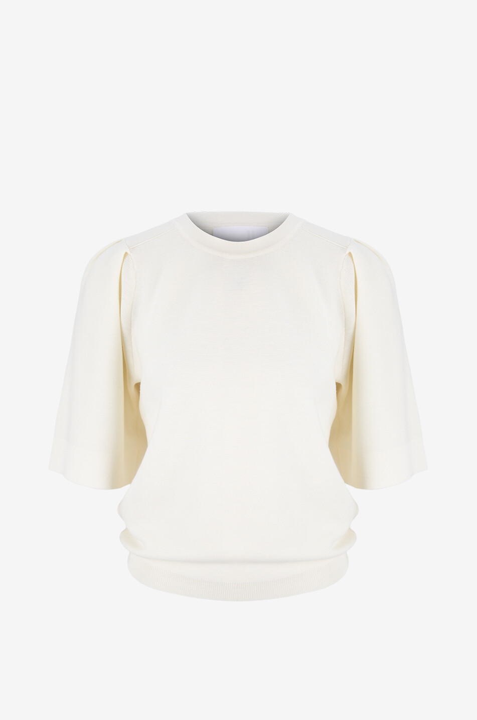 MOLLI Pull à col rond en laine vierge Tournesol Femme BLANC CASSE 1