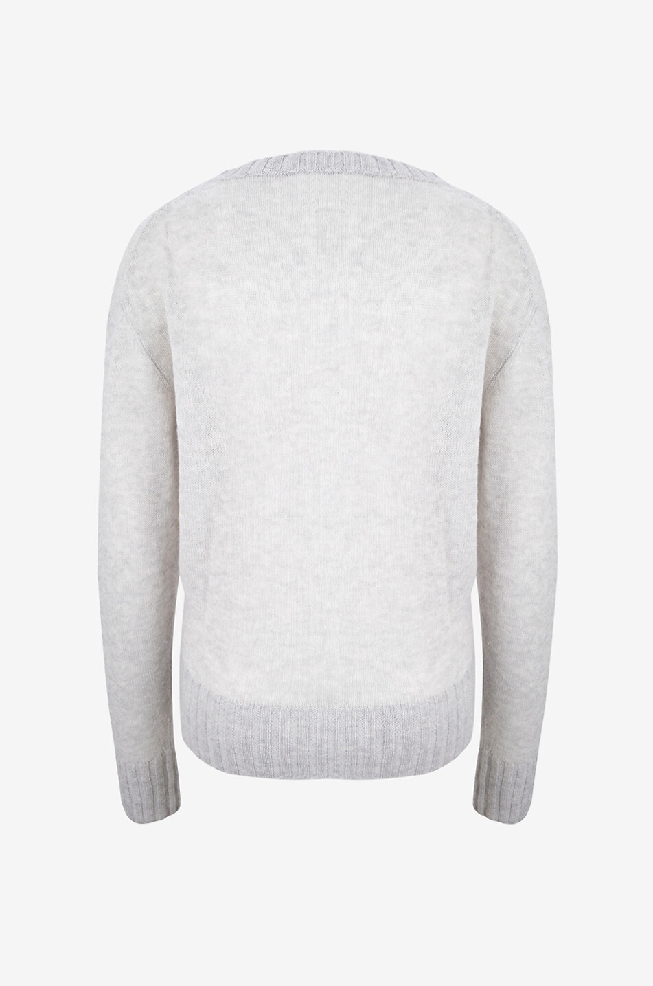 SOEUR Pull à col rond en laine mérinos Dona Femme GRIS CLAIR 2