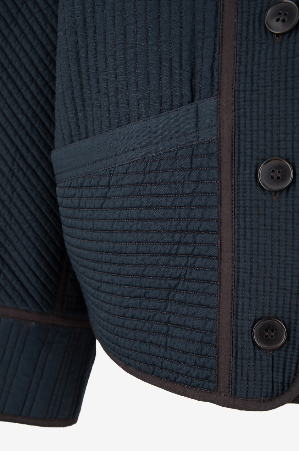 SOEUR Veste matelassée en coton Patchouli Femme BLEU FONCE 3