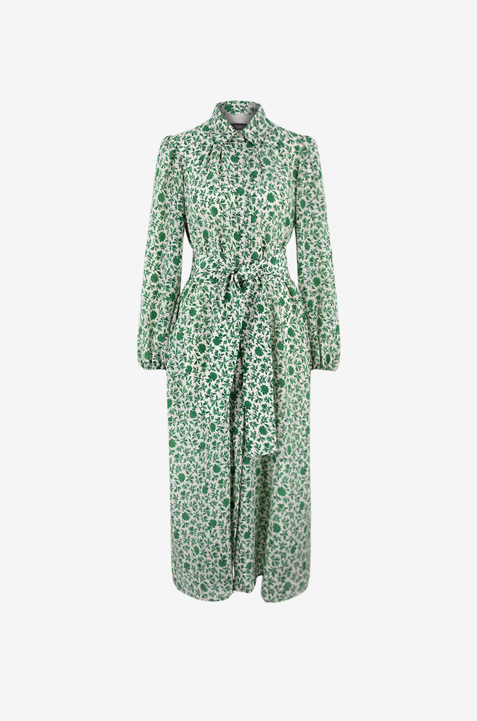 WEEKEND MAX MARA Wales silk midi shirt dress Women GREEN 1