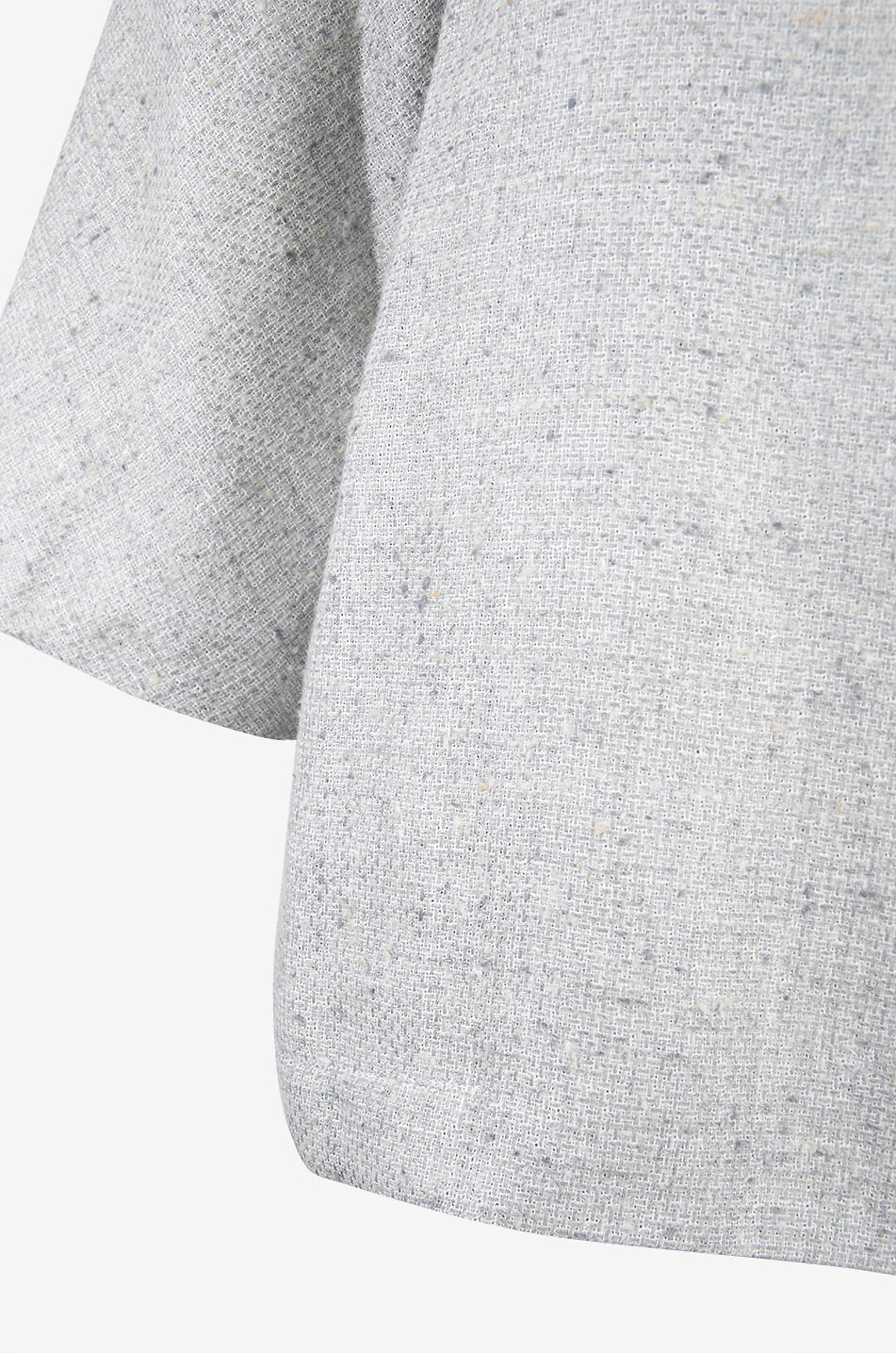 19 ANDREA'S 47 Manteau oversize léger ouvert en lin et soie French Rever Femme GRIS 3