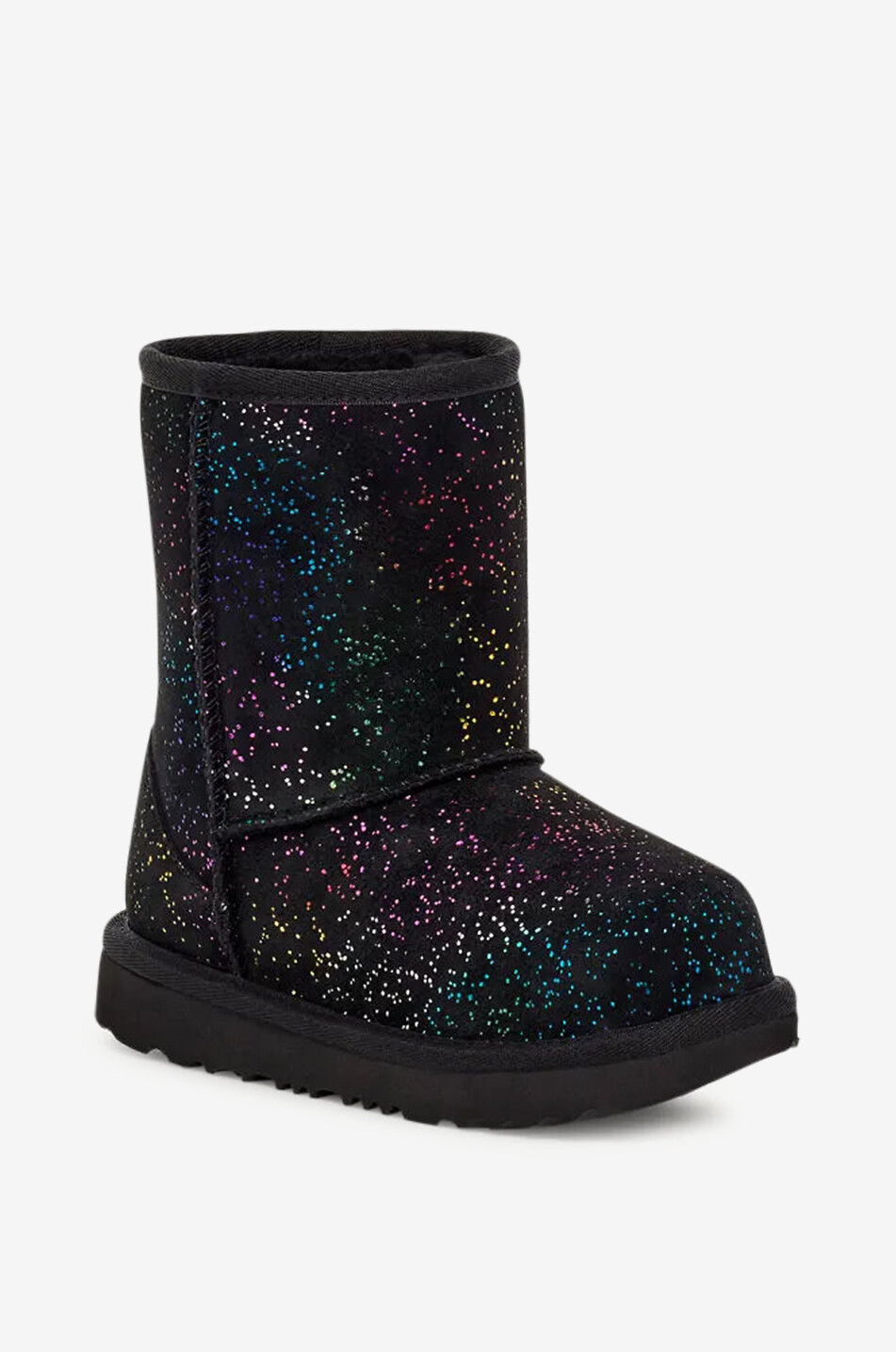UGG T Classic II Shimmer Sky Rainbow warm toddler girls' angle boots Girl BLACK 1