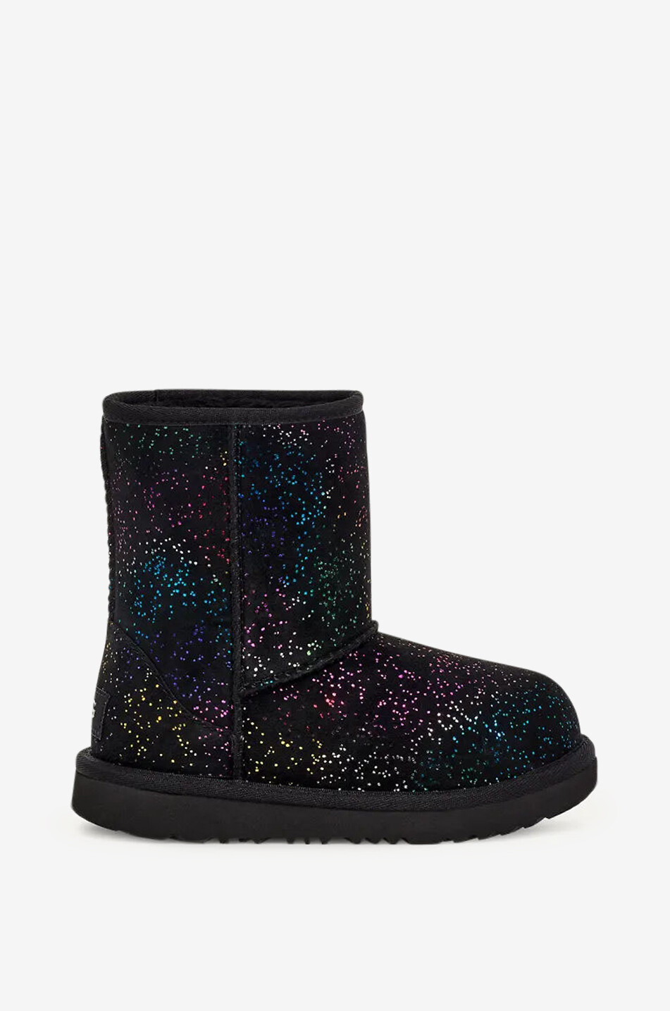 UGG T Classic II Shimmer Sky Rainbow warm toddler girls' angle boots Girl BLACK 2