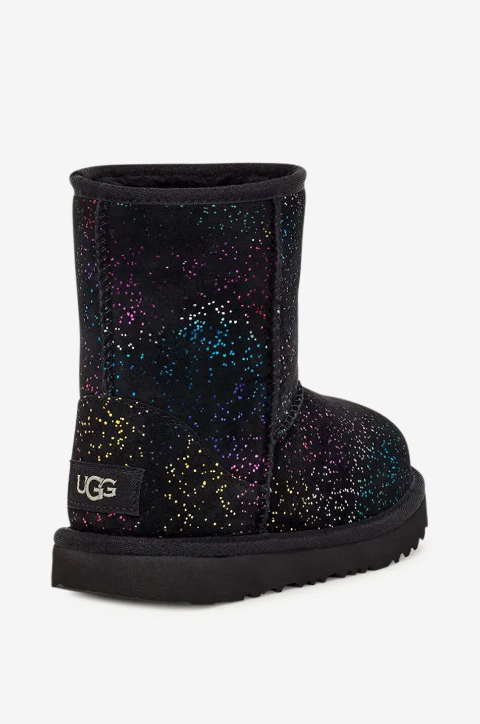 UGG T Classic II Shimmer Sky Rainbow warm toddler girls' angle boots Girl BLACK 5