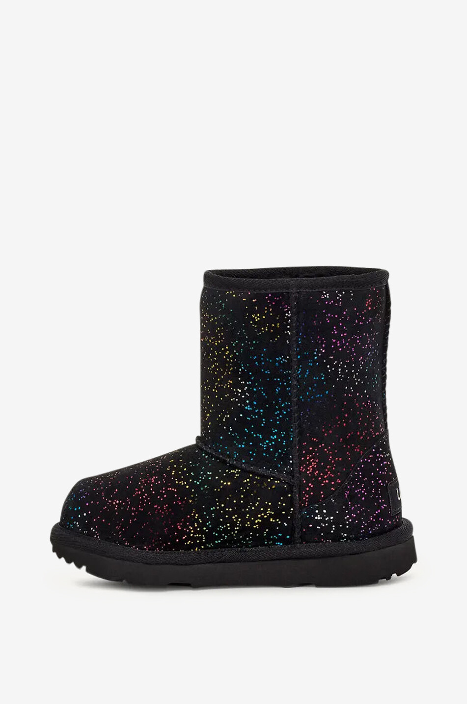 UGG T Classic II Shimmer Sky Rainbow warm toddler girls' angle boots Girl BLACK 4