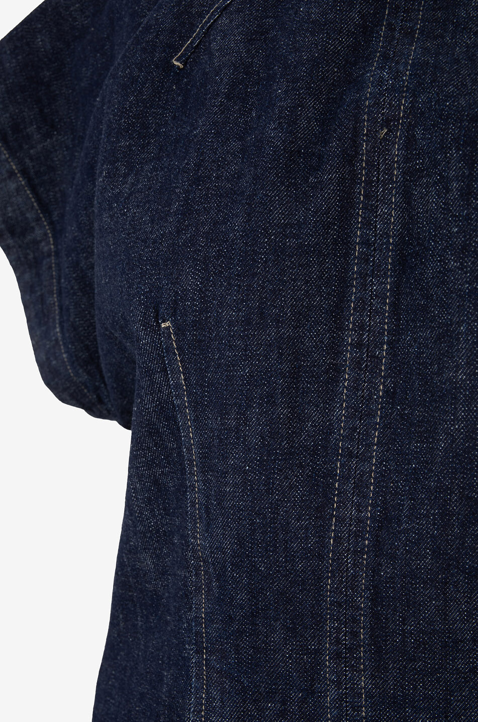 SOEUR Robe courte en denim Bambino Femme BLEU FONCE 3