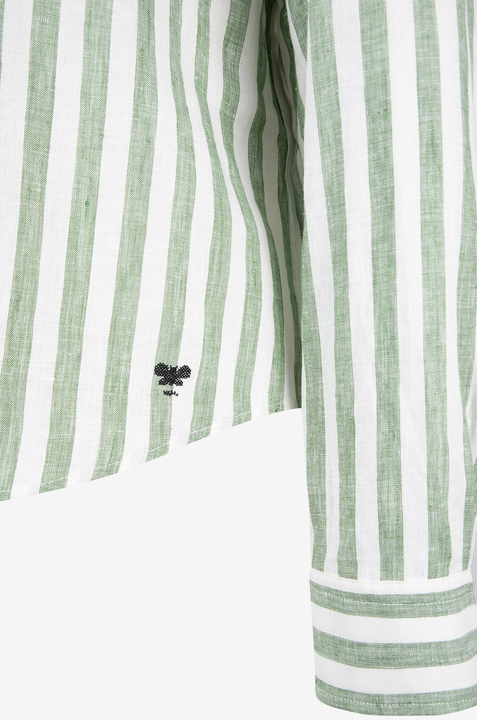 WEEKEND MAX MARA Nolana striped linen long-sleeved shirt Women GREEN 3
