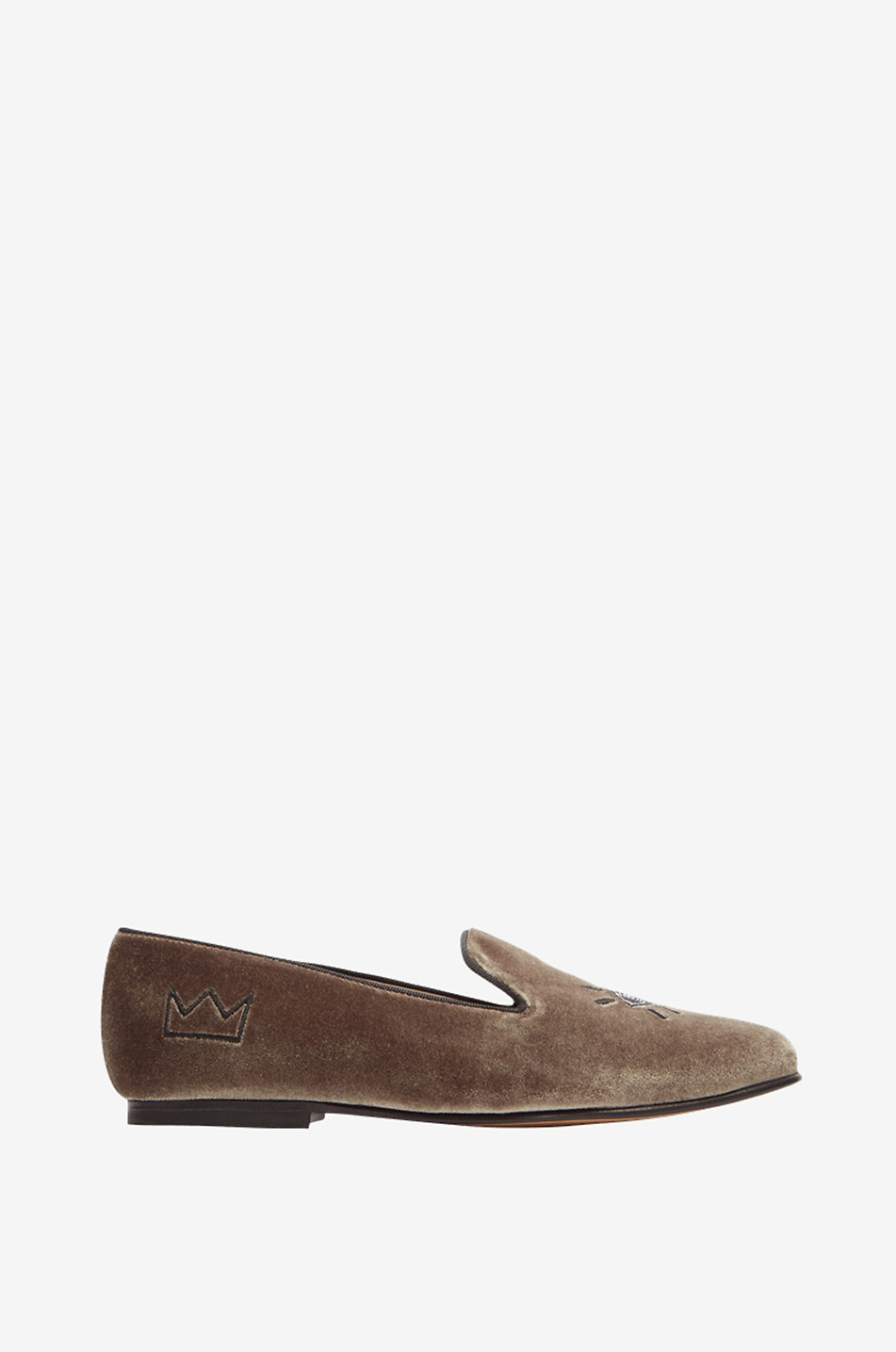 Mocassins en velours brodé The Eye Shoe